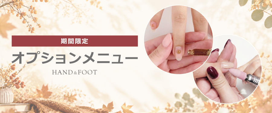 【期間限定】10月からのオプションメニュー