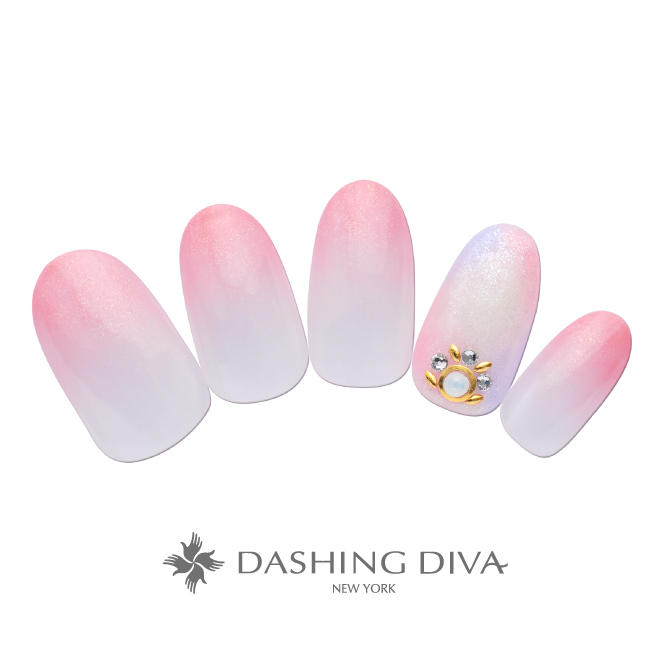 ピンクグラデーションに上品なかわいらしさのタイダイアート ネイルデザイン ネイルサロンのダッシングディバ Dashing Diva