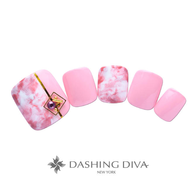 ピンクのタイダイフットネイル ネイルデザイン ネイルサロンのダッシングディバ Dashing Diva