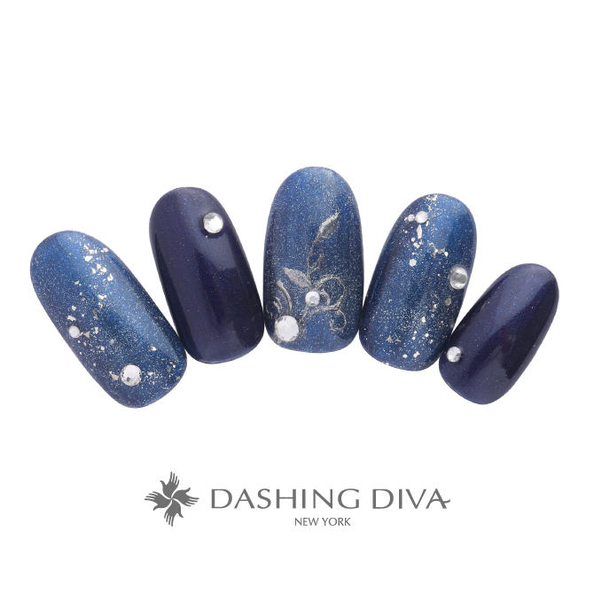 きらめく夜空のようなシルバーラメはマグネットで奥行き感を (K11-CP1-ST14)