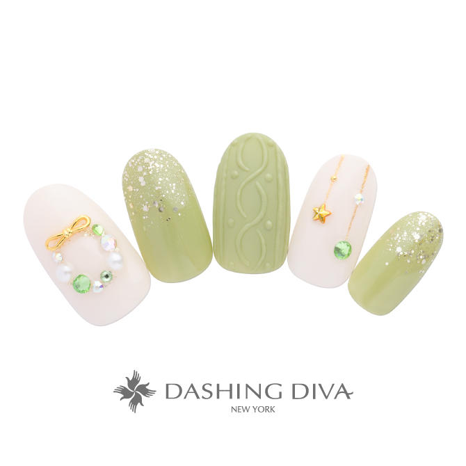 マットなニットアートにキラキラなオーナメントを添えて (K11-CP1-P12)