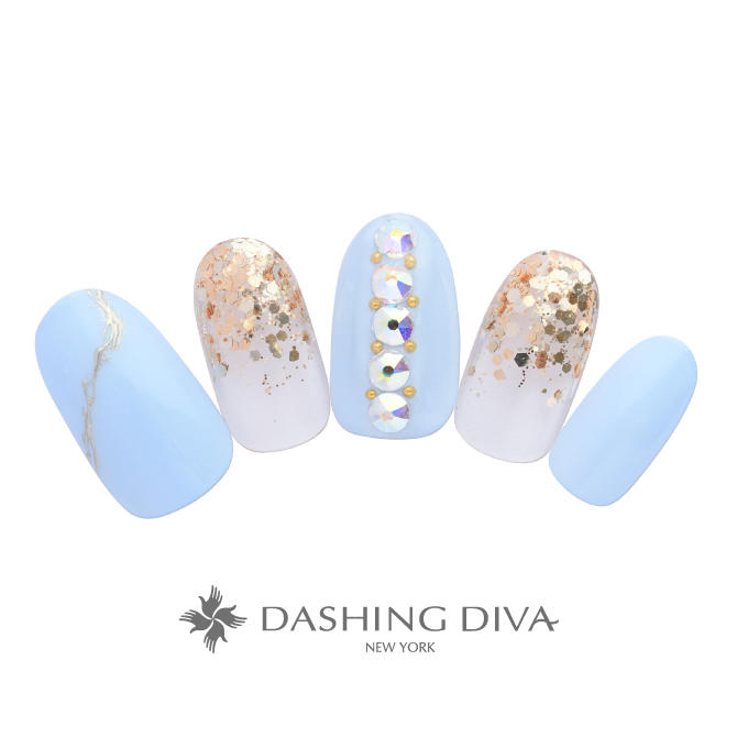 大き目のストーンをたっぷりつけて指先を長くキラキラに (K11-CP1-S15)