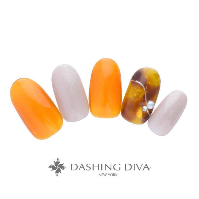 すっきり感とおしゃれさを両立させた冬のべっ甲ネイル (K12-S13)