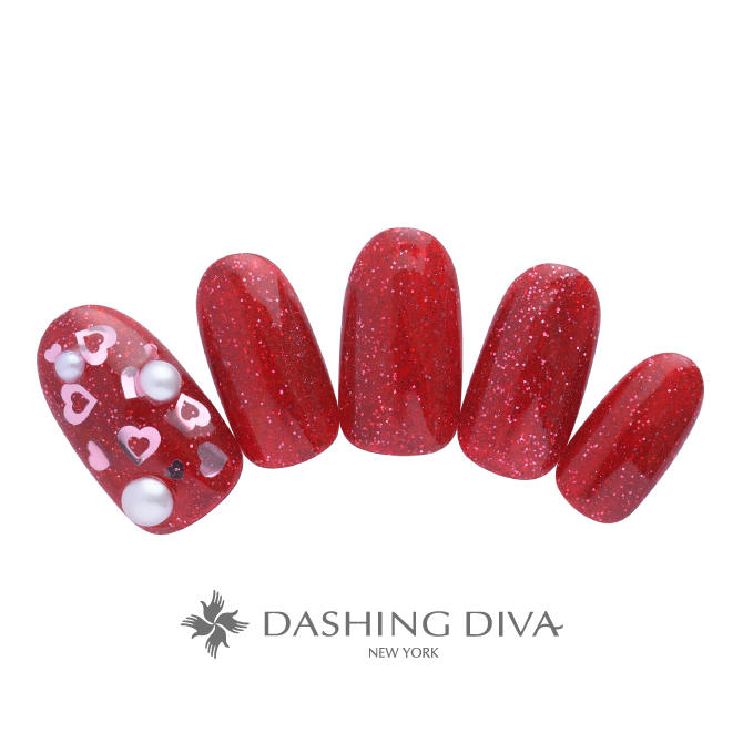 ジューシーなレッドカラーにハートをいっぱい散りばめて（L01-CP2-L12）