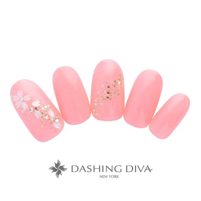 桜のラメが指先を上品に彩る春のときめき （L02-CP1-L11）