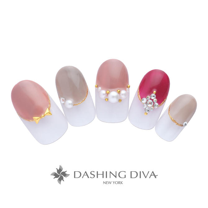 パールの可愛さとエレガントさを楽しむバルーンフレンチ（L05-CP1-P15）