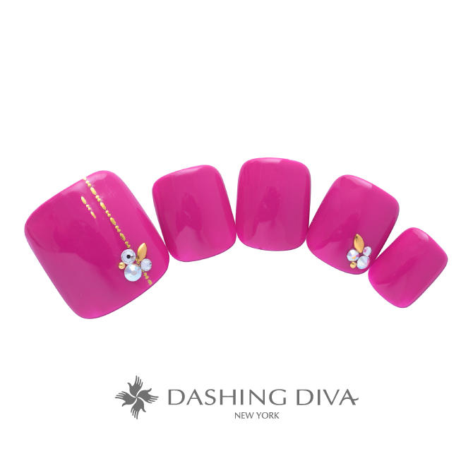 こっくりと深めなマラケッシュピンクのフットネイル F06 14 ネイルデザイン ネイルサロンのダッシングディバ Dashing Diva