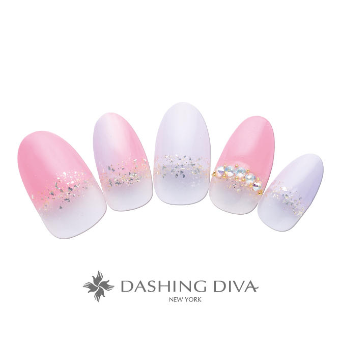 ピンクとパープルの縦グラデーションが美しいデザイン ネイルデザイン ネイルサロンのダッシングディバ Dashing Diva